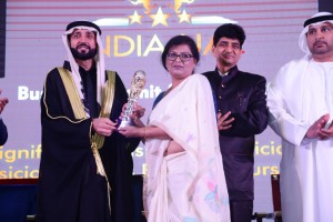 Priya Ghosh, Secy General-Council for Startup India, receiving the award